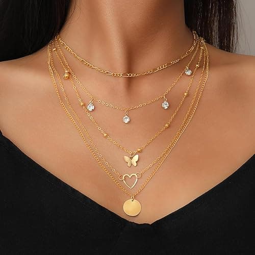 IFNODO 139pcs Gold Jewelry Set Costume Jewelry With 11 PCS Necklace, 16 PCS Bracelet, 90 PCS Stud Hoop Earring 22 Pcs Rings for Women Friendship Gift Set - GOLD COLOR thumbnail 2