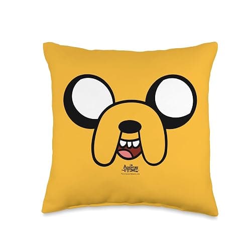 Adventure Time Jake Head Throw Pillow - Image 1
