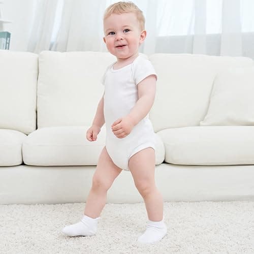 Zaples Baby Non Slip Grip Ankle Socks with Non Skid Soles for Infants Toddlers Kids Boys Girls thumbnail 6