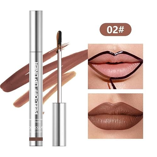 BANGFENG 4Pcs Peel Off Lip Liner Stain Set - Long-Lasting, Smudge-Proof, Waterproof Nude Matte Lip Tint, Non-Fading Peel Off Lip Color, Effortless Precision & Full Coverage, 24H Color Hold thumbnail 3
