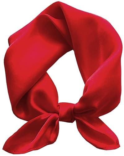 Saiusloa Solid Color Neck Scarf For Women Square Satin Head Scarves headband Bandanas 23.6× 23.6 inches - Image 1