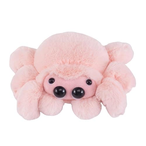Jorkei Cute Spider Plush Toy - Soft Halloween Stuffed Animal, Valentine's Gift, Birthday Present for Kids & Adults (Pink) thumbnail 7