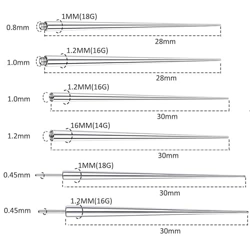 XXCKJGS Piercing Taper Ball Grabber Tool & 14G 16G 18G 20G Piercing Tool Kit, Stainless Steel Piercing Changing Tools for Ear Nose Navel Lip thumbnail 6