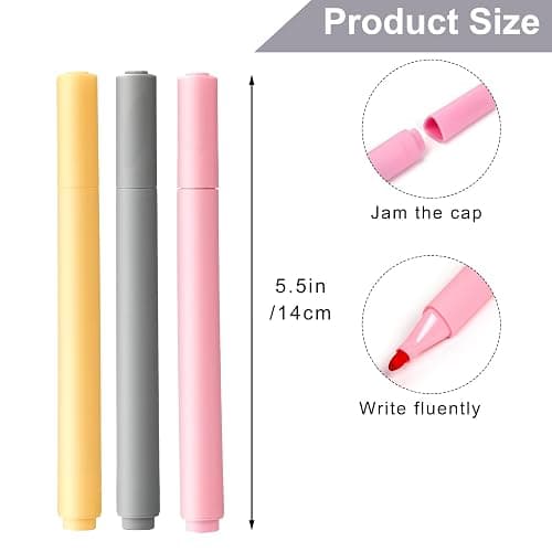 EEOYU Dry Erase Markers, Cute Aesthetic Marker with 8 Colors, Erasable Low-odor Children's Whiteboard Pen, Marker Pens for Home Office and Classroom (8) thumbnail 2