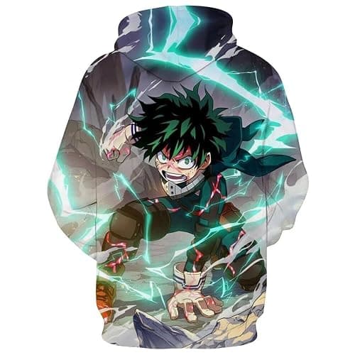 CHLOBLOM Adult Deku Hoodies Cosplay Costume Shoto Novelty Pullover Sweatshirt thumbnail 2