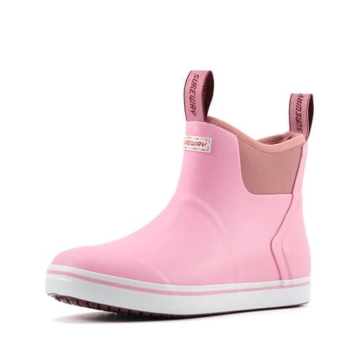 SUREWAY Women's Deck Boots Professional Non-Slip Fishing & Ankle Deck Boot Waterproof Rain Boots - Image 1