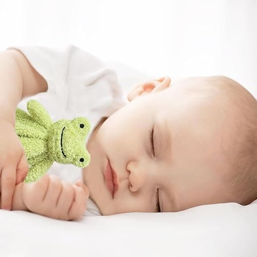 Doindute Baby Green Frog Soft Stuffed Animal Security Blanket, Plush Frog Character Lovey Blanket, Baby Shower/Nursery Gift, Newborn Infant Toddler Snuggle Blankie for Boys Girls, 14 Inches thumbnail 5