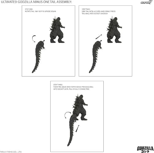 Super7 ULTIMATES! Toho Godzilla Minus One (Charging) Figure - 8" Toho Godzilla Action Figure Kaiju - Classic Movie Monster Fans Collectibles & Retro Toys- Movie Model for Collectors & Display Figurine - ULTIMATE! - Minus One Charging thumbnail 7