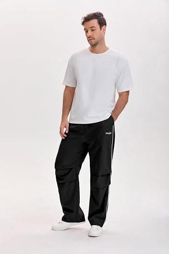 QJQ Men's Y2K Baggy Sweatpants Parachute Pants Wide Leg Vintage Track Pants Casual Streetwear thumbnail 7