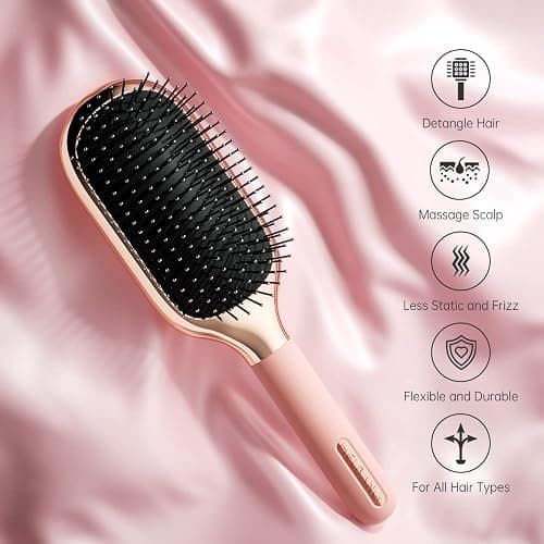 Melbang Hair Brush for Thick Curly Thin Long Short Wet or Dry Hair Adds Shine and Makes Hair Smooth Hair Comb Paddle Hair Brush for Men Women Kid thumbnail 2