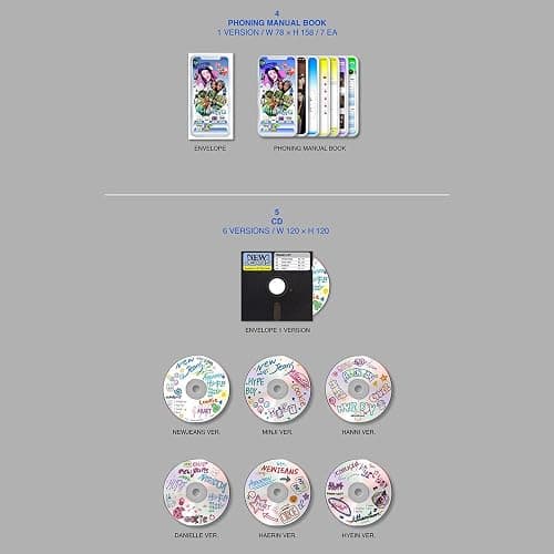 New Jeans 1st EP Album Bluebook Ver. / Random Log Book + Pin-Up Book Stickers + Photocards + Mini Poster + 3 Extra Photocards K-POP Sealed Album thumbnail 6