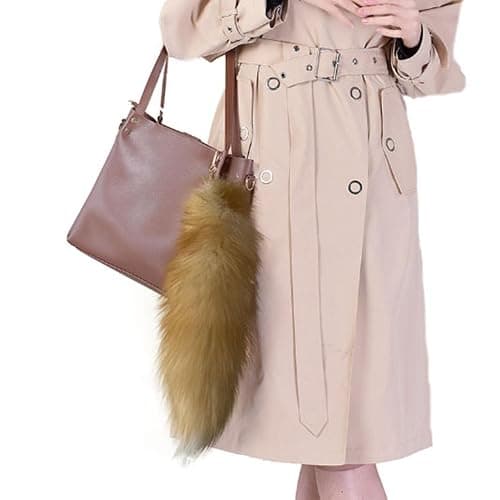 Zuxlwud Fluffy Fox Tail Keychain, Cosplay Accessory with Soft and Thick for Women's Bag Decoration Halloween Party Costume thumbnail 8