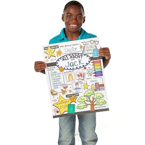 Fun Express All About Me Posters for Kids - 30 Color Your Own Star Posters - DIY School Classroom, Daycare, Preschool, Kindergarten Activities VBS 2026 thumbnail 4