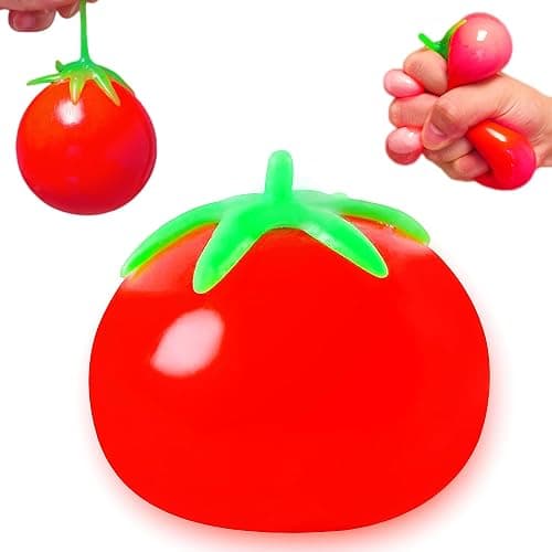1Pcs Taba Tomato Squishy Ball for Adults, Tomato Squeeze Ball | Soft Tomato Squishy, Slow Rebound TPR Squeeze Ball, Pocket Sized Desktop Decor for Office & Travel - Image 1