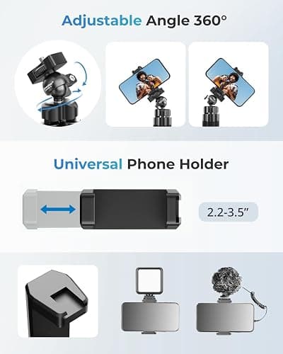 UBeesize Phone Tripod Pro S, Flexible Desk Stand with Wireless Remote, Mini Holder for Camera and GoPro thumbnail 3