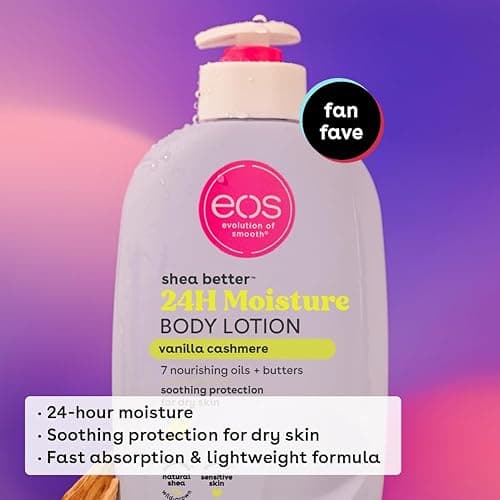 eos Shea Better Body Lotion- Vanilla Cashmere, 24-Hour Moisture Skin Care, Lightweight & Non-Greasy, Made with Natural Shea, Vegan, 16 fl oz - Vanilla Cashmere - 16 Fl Oz (Pack of 1) thumbnail 3