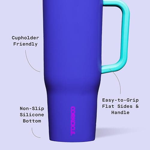 Corkcicle Cruiser Insulated Tumbler - Keeps Drinks Cold 20 Hours - Triple-Insulated Stainless Steel - Spill-Proof Lid - Summer Drinkware Gift - Keeps Drinks Ice Cold - 40 oz - Windbreaker thumbnail 4