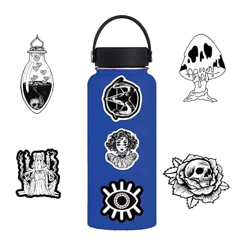 400 PCS Goth Stickers,Goth Accessories,Cool Gothic Bulk Stickers for Adults,Skull Stickers for Water Bottles,Laptops,Scrapbooks thumbnail 5