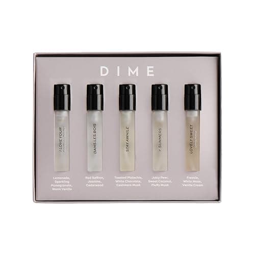 DIME Beauty Perfume Sampler, Set of 5, 2 ml | Clean, Eau de Parfum sampler for women. 5-piece discovery set, travel size 2 ml each. - Image 1