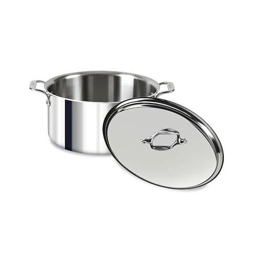 All-Clad D3 3-Ply Stainless Steel Stockpot with Lid 8 Quart, Induction, Oven Broiler Safe 600F, Silver thumbnail 3