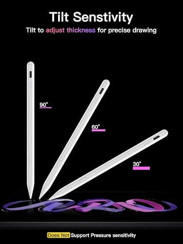 Stylus Pen for iPad (2018-2026), USB-C Fast Charging Pencil, Pixel-Perfect Tilt Sensitivity for Apple iPad 11/10/9/8/7/6/A16, iPad Mini 7/6/5, Air M4/M3/M2 11"/13"/5/4/3, iPad Pro M5/M4 13"/12.9″/11″ thumbnail 8