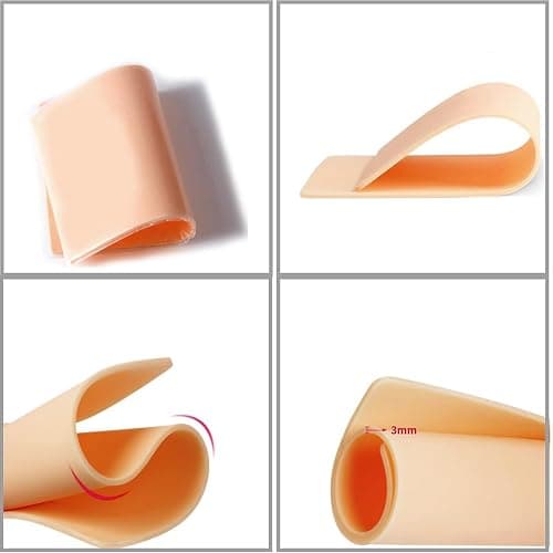 10Pcs Tattoo Skin 3MM - Urknall Fake Skin Blank Tattoo Practice Skins Double Sides Fake Skins Tattooing for Beginners and Tattoos Artists Tattooing Supplies thumbnail 5