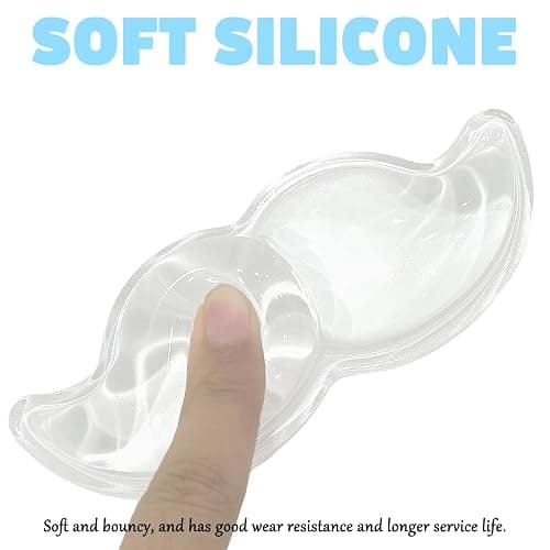 Gel Wrist Rest for Keyboard and Mouse Transparent White Mustache Elbow Pad Cushion Ergonomic Cute Clear Cool Mouse Wrist Pad Silicone Non-Slip Support for Computer Gaming Home Office Men Hand Pillow thumbnail 5