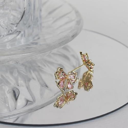 Jean Beau Pearl Flower Leaf Stud Earrings for Women Statement Cluster CZ Pearls Earring Gold Plated Sterling Silver Wedding Prom Birthday Fashion Jewelry Gift thumbnail 7