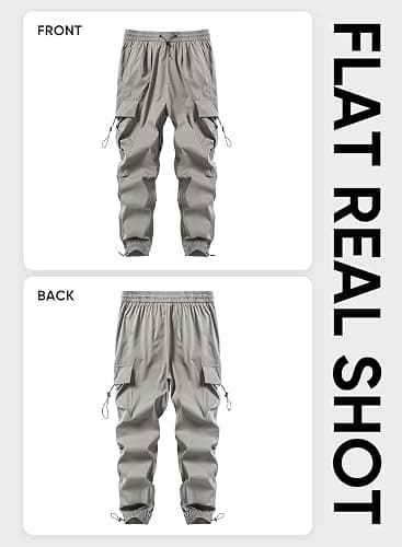 JMIERR Men's Baggy Cargo Pants Trendy Casual Parachute Pant Loose Fit Harem Joggers with Pockets for Streetwear thumbnail 6