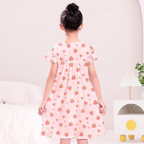 ICOSY Matching Doll & Girls Nightgowns Clothes Girls Pajamas Sleepwear Outfit for Kids and American 18" Girl Doll thumbnail 3