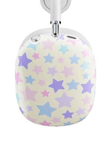 Wildflower Cases - Super Sweet Stars Airpods Pro Max Case, Compatible with Apple Airpods Pro Max Only | Stars, Pink, Yellow, Blue, Trendy, Cute - Protective Cover, Keychain, Women Owned Small Business thumbnail 3