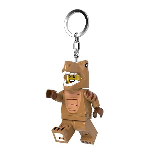 Lego Minifigures Large 3 Inch Tall Figure Keychain Light - T-Rex Costume Fan (KE237H) thumbnail 9