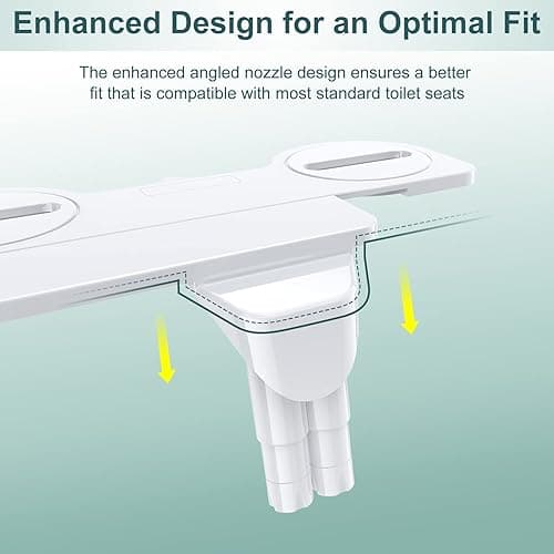 SHIKITEK Bidet Attachment for Toilet, Ultra-Slim, Self Cleaning, Dual Nozzle, Feminine & Posterior Wash, Fresh Cold Water Sprayer, for Existing Toilets Seat, Baday Beday Badette Bedette, Silver thumbnail 6