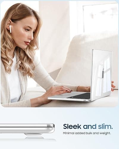 Fintie Hülle Kompatibel mit MacBook Air 15 Zoll M5 M4 M3 M2 (2026-2023) | A3448 A3241 A3114 A2941, Ultradünne Hartschale Schutzhülle Snap Case Cover, Transparent thumbnail 3