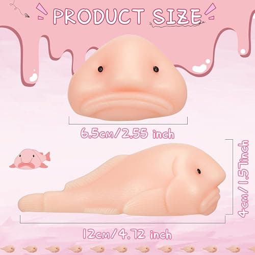 Wettarn Blobfish Stress Relief Toys Blobfish Weird Sensory Toys for Teens Adults Pinata Fillers Christmas Goodie Bag Stuffers Birthday Party Favor thumbnail 3