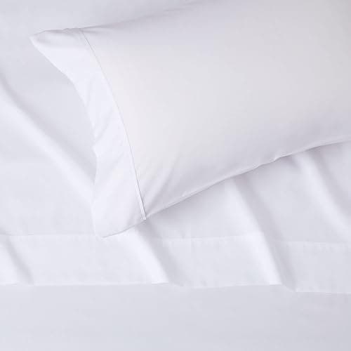 Amazon Basics Lightweight Super Soft Easy Care Wrinkle Free Microfiber 3 Piece Bed Sheet Set with 14-Inch Deep Pockets, Twin, Bright White, Solid, Kids, Men & Women Bedding thumbnail 3