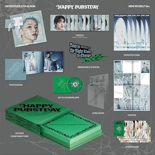 SEVENTEEN HAPPY BURSTDAY 5th Album Standard Photobook Ver (NEW ESCAPE + NEW MYSELF + NEW BURSTDAY 3 VER SET) thumbnail 5