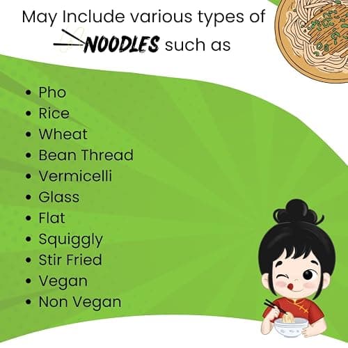 HCG Thai Ramen Noodles Variety Pack with Mama Soup and Wai Wai Quick Instant Noodle, Pack of 15 with chopsticks, 18 Piece Set thumbnail 5