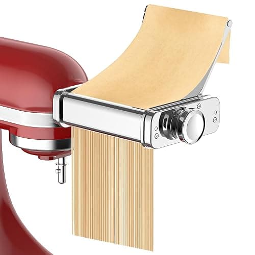 3-in-1 Pasta Attachment for KitchenAid Stand Mixer - Stainless Steel Pasta Maker with Roller, Spaghetti & Fettuccine Cutters | Professional Pasta Accessories for Homemade Noodles & Italian Cuisine - Image 1