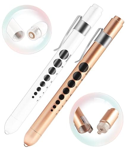 MEUUT 3 Pack Medical Scissors and Penlights for Nurses Medical Supplies with Two Medical Pen lights Four Batteries, One 8 inches Ergonomical Bandage Scissors Trauma Shears for First Aid EMT thumbnail 4