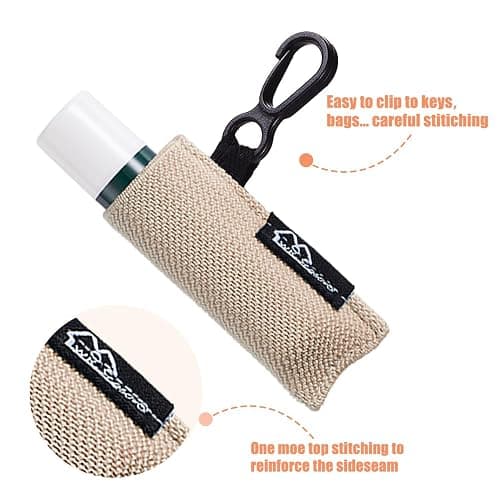 WK IEASON Lip Balm Holder Keychain Single 3pcs Clip on Chapstick Keychain Sleeves Holder Pouch Tight-Knit Elastic Lipstick Key Chain Holder thumbnail 6