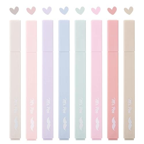 Mr. Pen- Aesthetic Highlighters, 8 Pcs, Chisel Tip, Muted Pastel Color, No Bleed Bible Highlighter Pastel, Highlighters Assorted Colors, Highlighter Set thumbnail 7