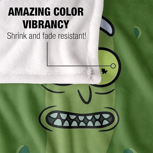 Rick and Morty Pickle Rick Silky Touch Super Soft Throw Blanket 36" x 58",Multi thumbnail 5