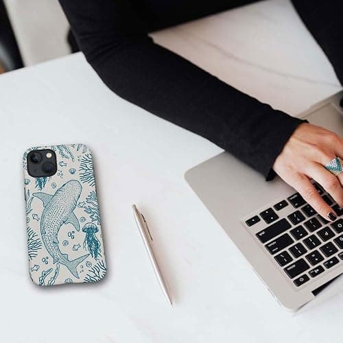 DAIZAG Case Compatible with for iPhone 14,Whale Shark Ocean Coral Reefs Jellyfish Phone Case for iPhone 14 for Girl Women Boy Men thumbnail 6