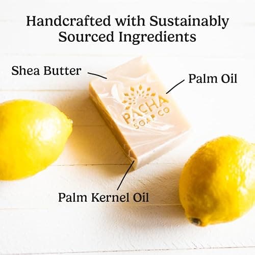 Pacha Soap Co. Bar Soap, Earthy Clean Bundle – Coconut Lemon, Dirty Hippie & Clarifying Charcoal, Handcrafted, Hydrating, Artisan Face Wash, Hand Cleanser & Body Wash, Made in USA, 3-Pack (4 oz ea) thumbnail 6