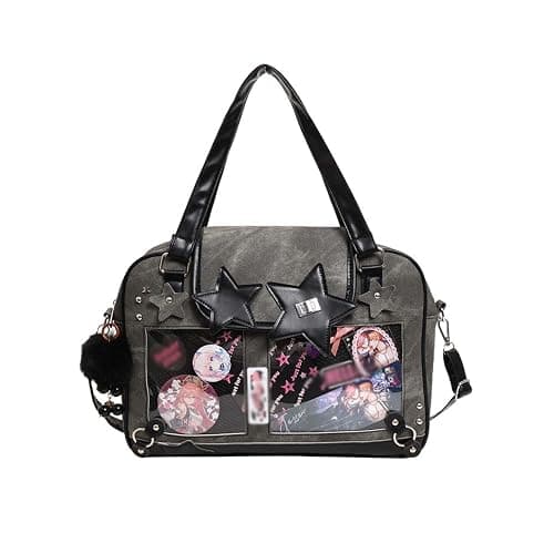 Japanese ribbon itabag large capacity badge display bag anime versatile tote bag - Image 1