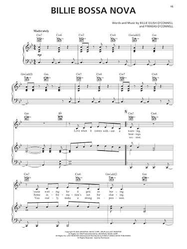 Billie Eilish - Happier Than Ever | Piano/Vocal/Guitar Sheet Music Songbook for Students and Fans | 15 Songs from Third Studio Album with Lyrics and ... Home Practice or Performance (Hal Leonard) thumbnail 7