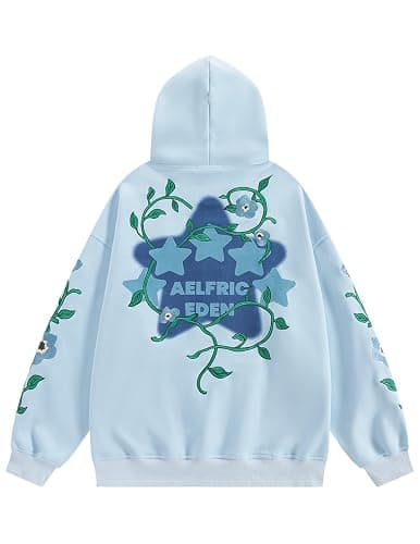 Aelfric Eden Floral Eden Star Pullover Hoodie Embroidery Graphic Hoodies Y2K Oversized Hooded Sweatshirt thumbnail 8