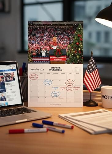 Donald Trump 2026 Wall Calendar, 12-Month (Jan–Dec), 11” x 8.5” Patriotic Photo Calendar for Home or Office – End The Wokeness thumbnail 9