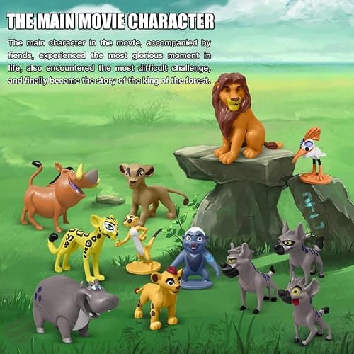 Minaso 12-Pc Mini Animal Action Figures, Collectible Toys for Kids, Perfect for Cake Toppers & Desktop Decorations thumbnail 4